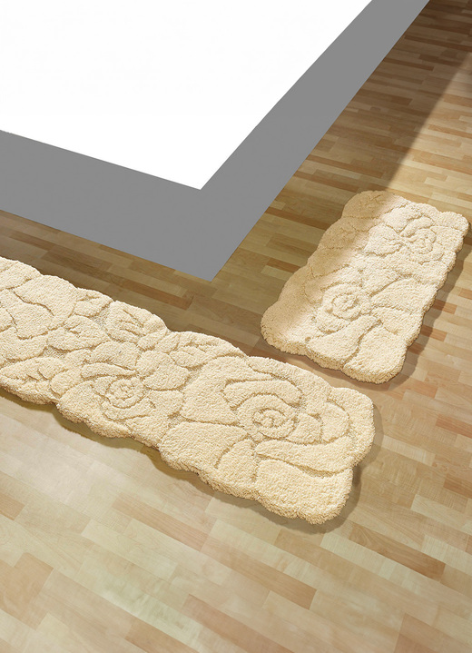 Bettumrandungen - Bettumrandung, 3-teilig, rutschhemmende Rückseite, in Größe 315 (Bettumrandung, 3-teilig) bis 515 (Bettumrandung, 3-teilig), in Farbe CREME