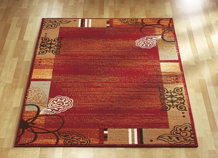 Klassisch - Gewebte Brücken und Teppiche mit Bordüre, in Größe 111 (Brücke, 60x110 cm) bis 288 (Teppich, 240x330 cm), in Farbe TERRA Ansicht 1