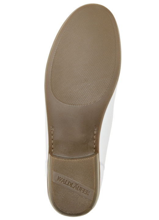 Komfortschuhe - Waldläufer Mokassin-Slipper aus edlem Rind-Nappaleder, in Größe 4 1/2 bis 9, in Farbe WEISS Ansicht 3