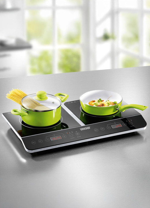 Kochen & Grillen - UNOLD Doppel-Induktionskochplatte, in Farbe SCHWARZ Ansicht 2
