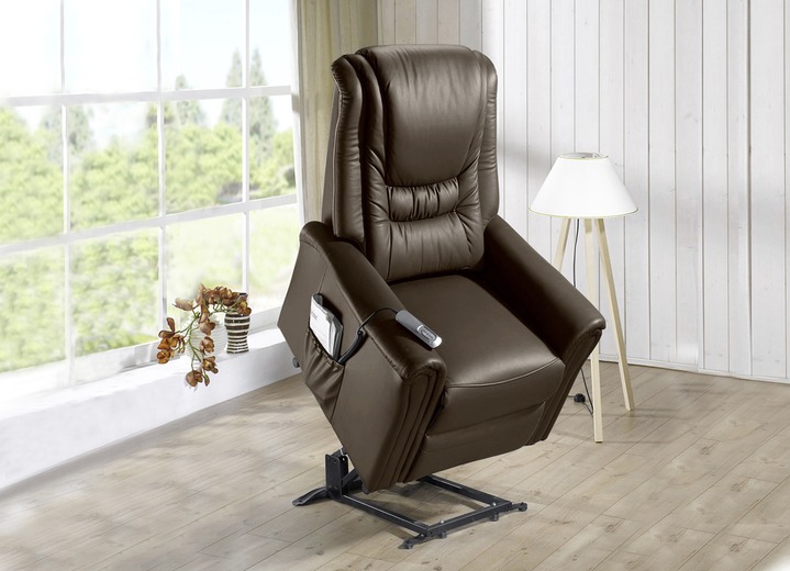 TV- & Relaxsessel - TV-Sessel mit elektrischer Aufstehhilfe, in Farbe DUNKELBRAUN Ansicht 2