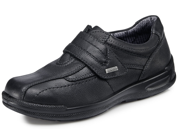 Slipper & Schnürschuhe - GINO GALANTE Slipper mit Sympatex-Klimamembrane, in Größe 040 bis 047, in Farbe SCHWARZ Ansicht 1