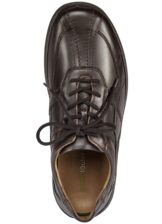 Slipper & Schnürschuhe - Waldläufer, bequeme Herren-Schnürschuhe, Weite H, mit herausnehmbarem Fußbett, in Größe 10 bis 9 1/2, in Farbe SCHWARZ Ansicht 5