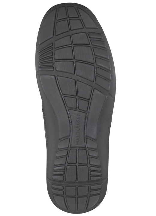 Slipper & Schnürschuhe - Waldläufer, bequeme Herren-Schnürschuhe, Weite H, mit herausnehmbarem Fußbett, in Größe 10 bis 9 1/2, in Farbe SCHWARZ Ansicht 3