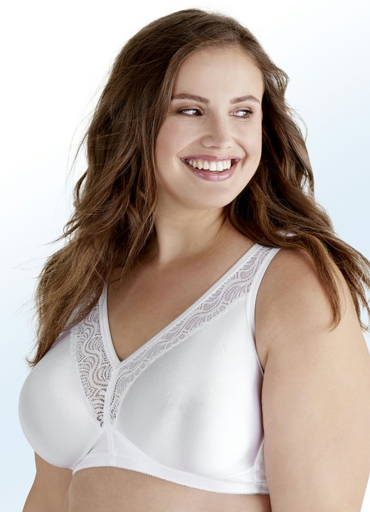 Soft-BH - Swegmark of Sweden Zweierpack BH mit Spitzeneinsätzen, in Größe 075 bis 115, in Cup C, in Farbe 1X BLEU, 1X WEISS Ansicht 3