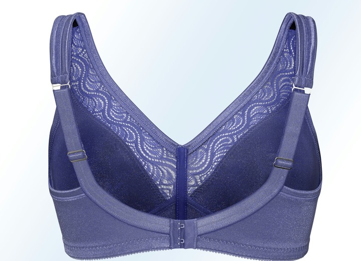 Soft-BH - Swegmark of Sweden Zweierpack BH mit Spitzeneinsätzen, in Größe 075 bis 115, in Cup B, in Farbe 1X WEISS, 1X ANTHRAZIT Ansicht 12