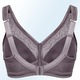 Soft-BH - Swegmark of Sweden Zweierpack BH mit Spitzeneinsätzen, in Größe 075 bis 115, in Cup B, in Farbe 1X WEISS, 1X ANTHRAZIT – Farbe 1X SAND, 1X MAUVE – Ansicht 2