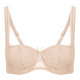 Mode - Susa Dirndl-BH mit floraler Elastikspitze im Vorderteil, in Größe 070 bis 100, in Cup E, in Farbe WEISS – Farbe BEIGE – Ansicht 3