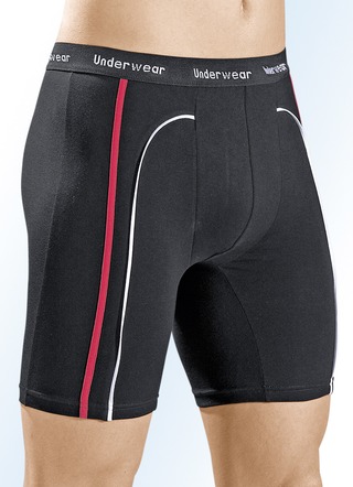 Dreierpack Longpants aus Feinjersey, schwarz