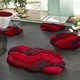 Badgarnituren - Badgarnitur von Grund in pflegeleichter Qualität – Farbe ROT Badgarnituren - Badgarnitur von Grund in pflegeleichter Qualität, in Größe 100 (Vorleger halbrund, 50/ 80 cm) bis 112 (Deckelbezug mit Kordel, 47/ 50 cm), in Farbe TERRA