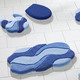 Badgarnituren - Badgarnitur von Grund in pflegeleichter Qualität – Farbe BLAU Badgarnituren - Badgarnitur von Grund in pflegeleichter Qualität, in Größe 100 (Vorleger halbrund, 50/ 80 cm) bis 112 (Deckelbezug mit Kordel, 47/ 50 cm), in Farbe FLIEDER