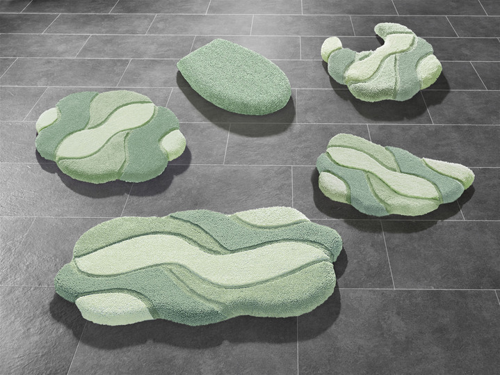 Badgarnituren - Badgarnitur von Grund in pflegeleichter Qualität Ansicht 5 Badgarnituren - Badgarnitur von Grund in pflegeleichter Qualität, in Größe 100 (Vorleger halbrund, 50/ 80 cm) bis 112 (Deckelbezug mit Kordel, 47/ 50 cm), in Farbe FLIEDER Ansicht 5