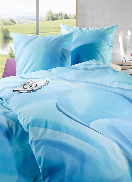 Bettwäschegarnituren - biberna Bettwäsche-Garnitur aus 100% Baumwolle, in Größe 112 (80/80 cm + 135/200 cm) bis 115 (80/80 cm + 155/220 cm), in Farbe BEIGE Ansicht 6