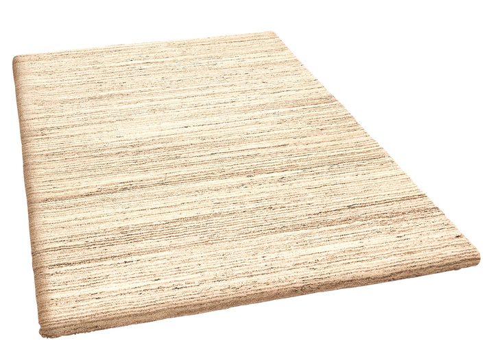 Modern - Handgetuftete Brücken, Teppiche und Bettumrandung, in Größe 111 (Brücke, 60x 90 cm) bis 325 (2 Brücken, 70x140 cm, und 1 Läufer, 70x340 cm), in Farbe UNI BEIGE Ansicht 3