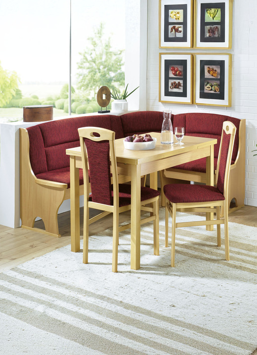 Essgruppen - Elegante Eckbankgruppe, 4-teilig, in Farbe BUCHE-BORDEAUX, in Ausführung Stühle, 2er-Set Ansicht 10