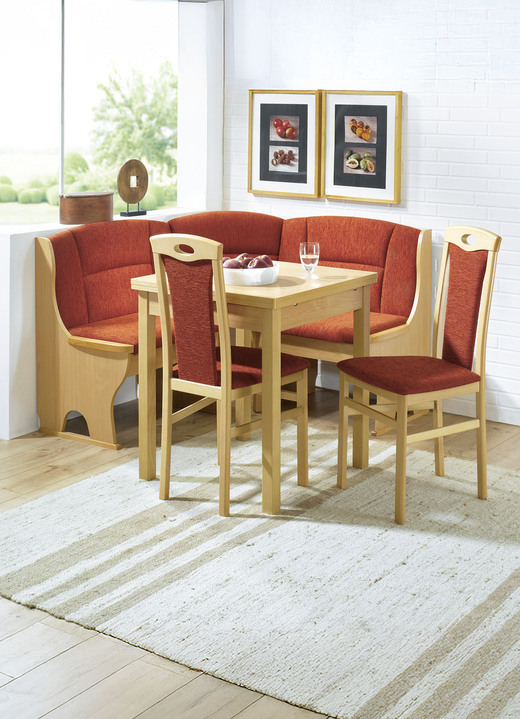 Essgruppen - Elegante Eckbankgruppe, 4-teilig, in Farbe BUCHE-BORDEAUX, in Ausführung Stühle, 2er-Set Ansicht 12