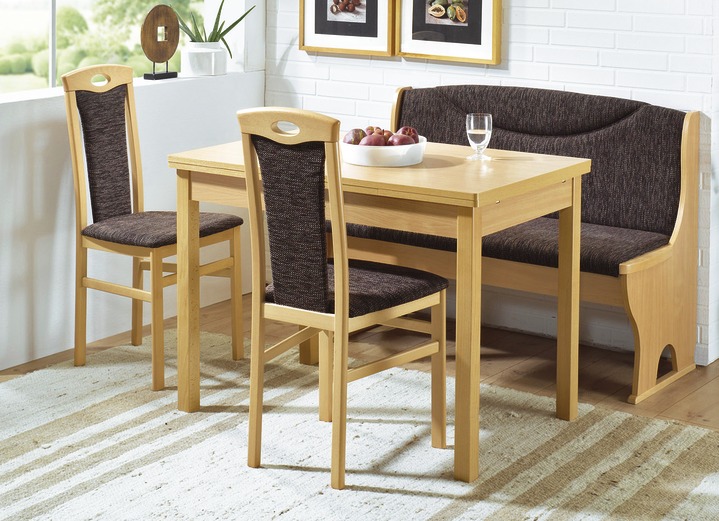 Essgruppen - Elegante Eckbankgruppe, 4-teilig, in Farbe BUCHE-BORDEAUX, in Ausführung Stühle, 2er-Set Ansicht 4