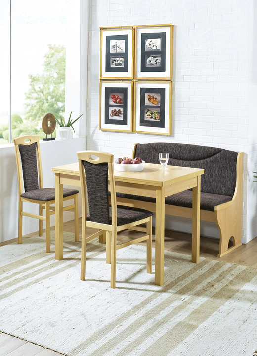 Essgruppen - Elegante Eckbankgruppe, 4-teilig, in Farbe BUCHE-BORDEAUX, in Ausführung Stühle, 2er-Set Ansicht 11