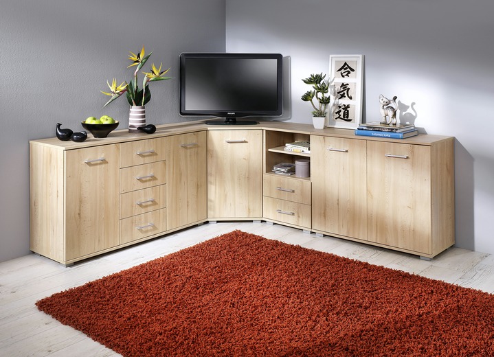 Sideboards & Kommoden - Kommoden in hochwertiger, stabiler Ausführung, in Farbe BUCHE LIVORNO, in Ausführung Nachttisch, Höhe 37 cm Ansicht 2