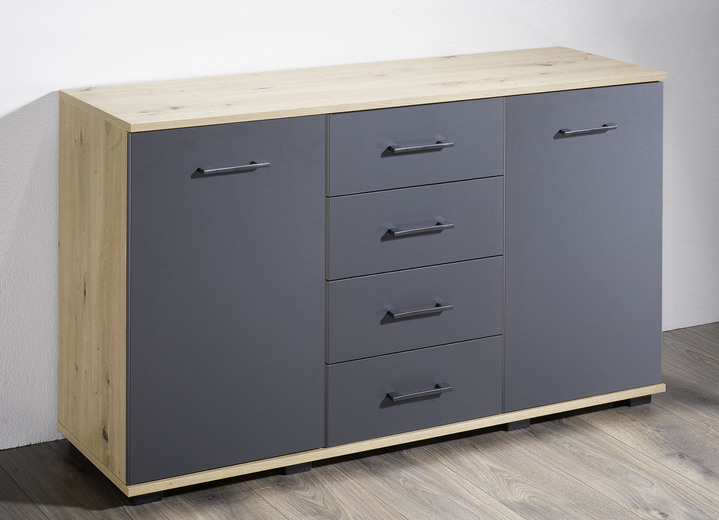 Sideboards & Kommoden - Kommoden in hochwertiger, stabiler Ausführung, in Farbe ARTISAN EICHE, in Ausführung Kommode mit 2 Nischen, Höhe 71 cm Ansicht 21