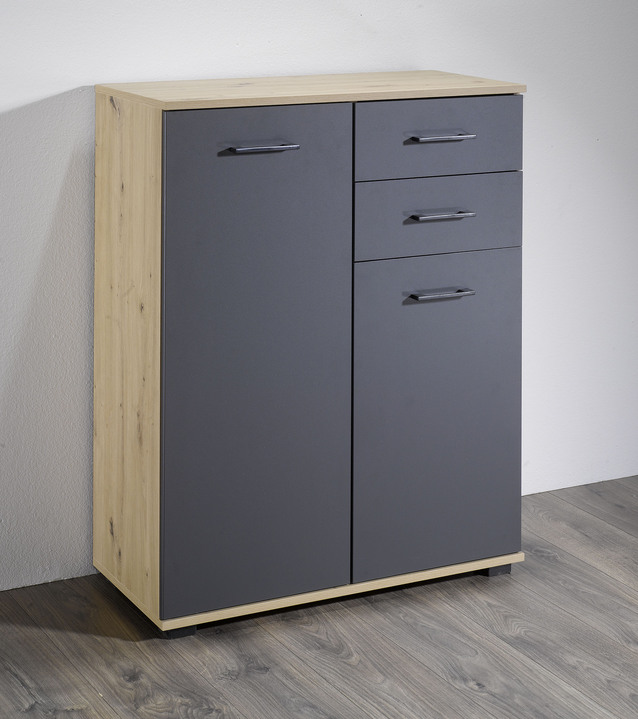 Sideboards & Kommoden - Kommoden in hochwertiger, stabiler Ausführung, in Farbe ARTISAN EICHE, in Ausführung Kommode mit 2 Nischen, Höhe 71 cm Ansicht 18