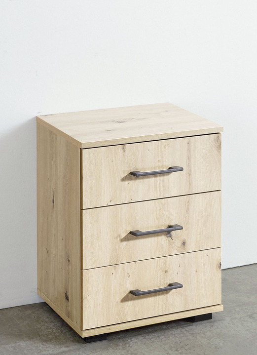 Kleinmöbel - Nachttisch in hochwertiger, stabiler Ausführung, in Farbe ARTISAN EICHE, in Ausführung Nachttisch mit 2 Schubladen Ansicht 5