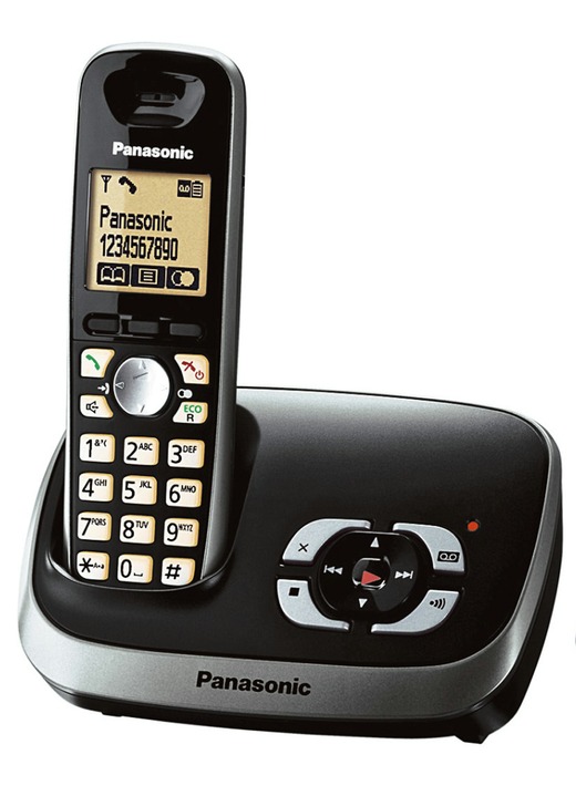 Smartphones & Telefone - Einfach zu bedienendes Panasonic Großtasten-Telefon, in Farbe SCHWARZ, in Ausführung Großtasten-Telefon mit AB Ansicht 1