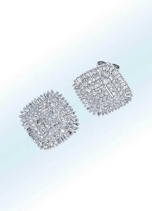 Ohrstecker Mit Diamanten Und Baguette Diamanten Damenschmuck Echt Gold Brigitte Hachenburg