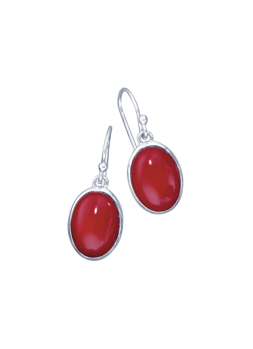 Ohrschmuck - Ohrhaken mit Bambuskoralle, in Farbe  Ansicht 2