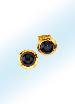 Ohrstecker mit echten Onyx