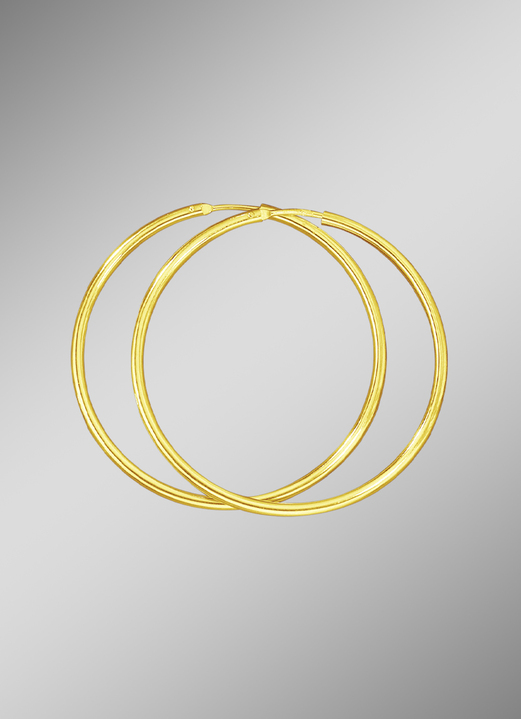 ohne Steine / mit Zirkonia - Klassische Creolen in herrlichem Design, in Farbe , in Ausführung Ø 20 mm Ansicht 8