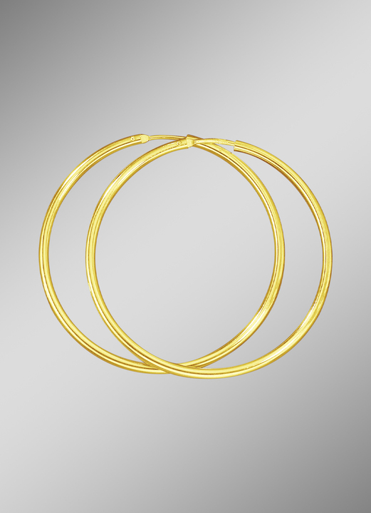 ohne Steine / mit Zirkonia - Klassische Creolen in herrlichem Design, in Farbe , in Ausführung Ø 20 mm Ansicht 6