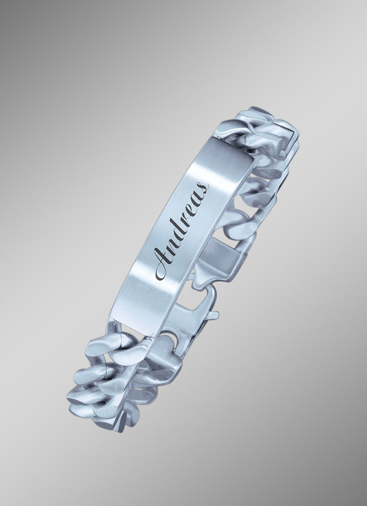 Halsketten & Armbänder - Vollmassives Herren-Armband, in Farbe