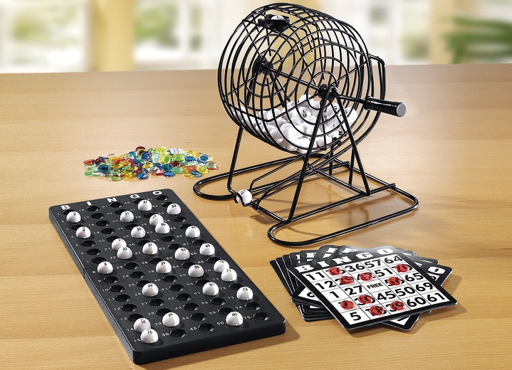 Geschenkideen - Bingo-Spiel in edler Metall-Optik, in Farbe SCHWARZ