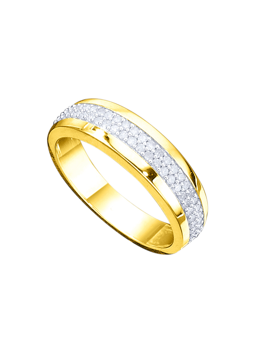 mit Diamanten - Damenring bicolor Ansicht 2 mit Diamanten - Damenring bicolor, in Größe 160 bis 220, in Farbe  Ansicht 2