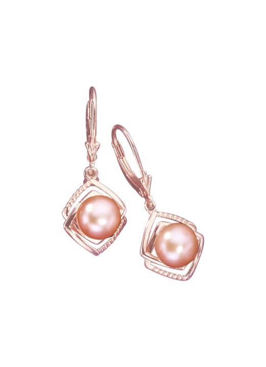 - Ohrringe mit Süßwasser-Zuchtperle, in Farbe  Ansicht 2