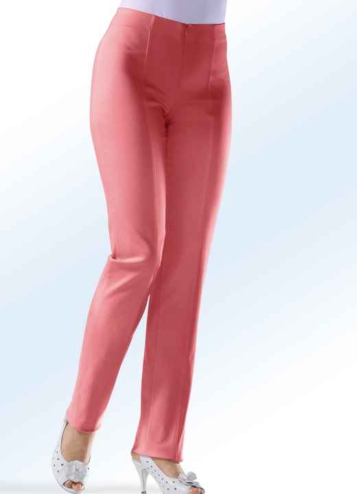 Mode - Soft-Stretch-Hose in 11 Farben, in Größe 018 bis 235, in Farbe KORALLE Ansicht 1