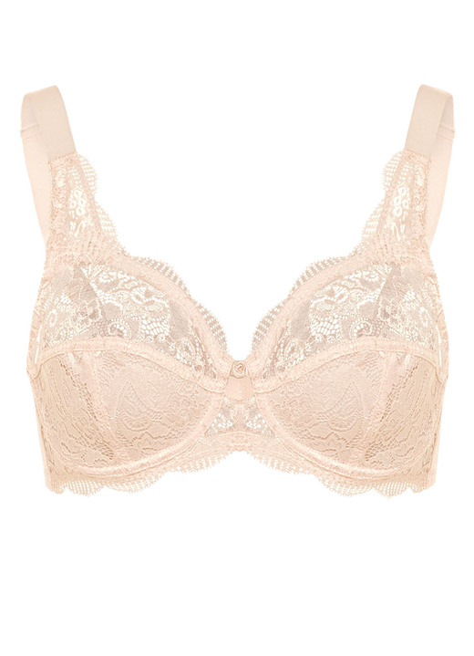 BHs - Susa Bügel-BH mit zauberhafter Elastikspitze, in Größe 075 bis 110, in Cup C, in Farbe SCHWARZ Ansicht 24