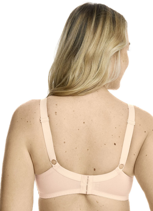 BHs - Susa Bügel-BH mit zauberhafter Elastikspitze, in Größe 075 bis 110, in Cup E, in Farbe WEISS Ansicht 19