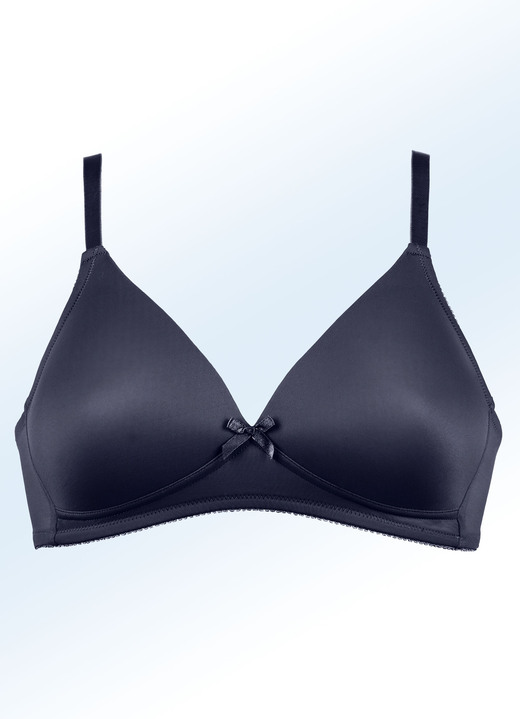 Soft-BH - Naturana Zweierpack BH mit gepolsterten Cups, in Größe 075 bis 095, in Cup C, in Farbe 1X WEISS, 1X Puder Ansicht 6