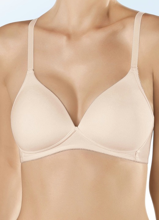 Soft-BH - Naturana Zweierpack BH mit gepolsterten Cups Ansicht 2 Soft-BH - Naturana Zweierpack BH mit gepolsterten Cups, in Größe 075 bis 095, in Cup C, in Farbe 1X WEISS, 1X Puder Ansicht 2