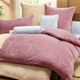 Bettwäschegarnituren - Hochwertige Damast-Bettwäsche, in Größe 112 (80/80 cm + 135/200 cm) bis 123 (Kissenbezug, 40/40 cm), in Farbe ROSÉ