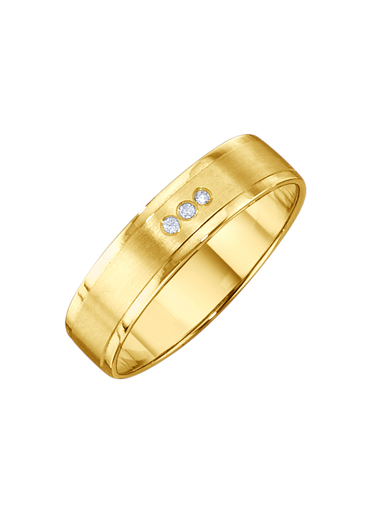 mit Diamant - Hinreißender Trauring, in Größe 160 bis 240, in Farbe  Ansicht 4