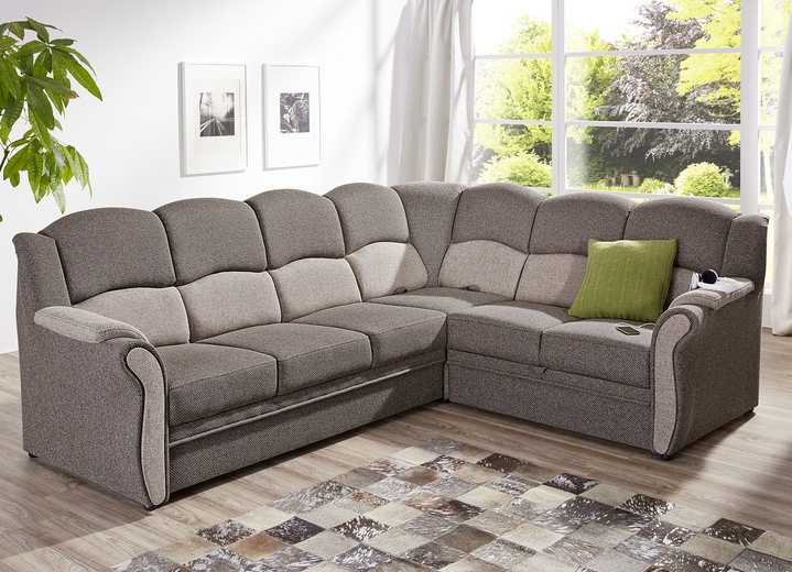 Funktions-Polstermöbel - Teilmassive Polstermöbel, in Farbe CAMEL-BEIGE, in Ausführung Zweisitzer Ansicht 3