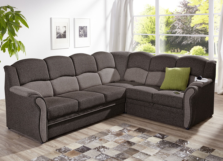 Funktions-Polstermöbel - Teilmassive Polstermöbel, in Farbe CAMEL-BEIGE, in Ausführung Zweisitzer Ansicht 5