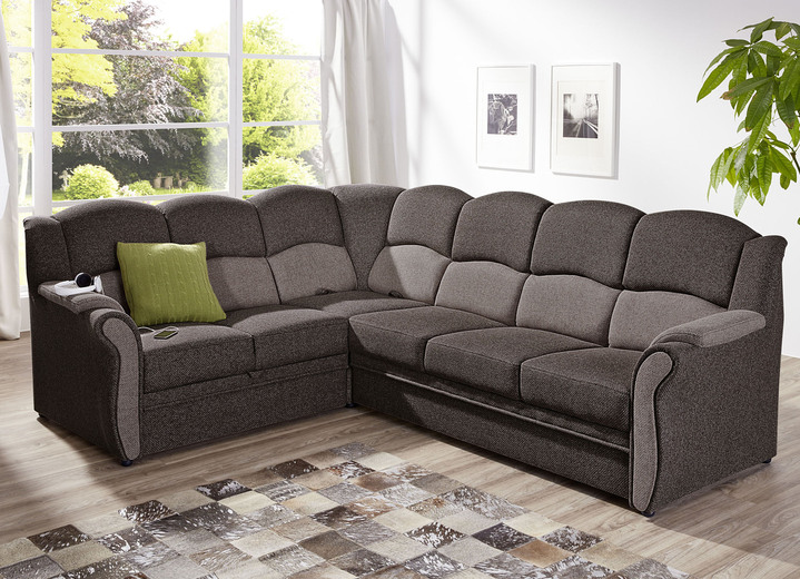 Funktions-Polstermöbel - Teilmassive Polstermöbel, in Farbe CAMEL-BEIGE, in Ausführung Zweisitzer Ansicht 8