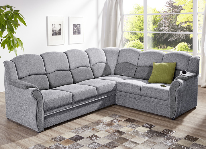 Funktions-Polstermöbel - Teilmassive Polstermöbel, in Farbe CAMEL-BEIGE, in Ausführung Zweisitzer Ansicht 6