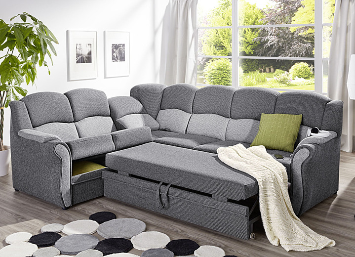 Funktions-Polstermöbel - Teilmassive Polstermöbel, in Farbe CAMEL-BEIGE, in Ausführung Zweisitzer Ansicht 13