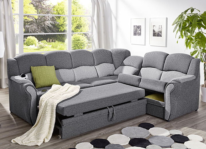 Funktions-Polstermöbel - Teilmassive Polstermöbel, in Farbe CAMEL-BEIGE, in Ausführung Zweisitzer Ansicht 21