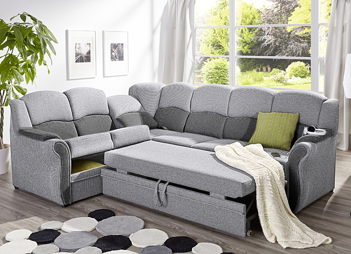 Funktions-Polstermöbel - Teilmassive Polstermöbel, in Farbe CAMEL-BEIGE, in Ausführung Zweisitzer Ansicht 17